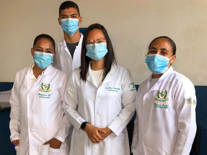 Estágio em UBS da disciplina de Enfermagem na Atenção Básica com a professora Natiele