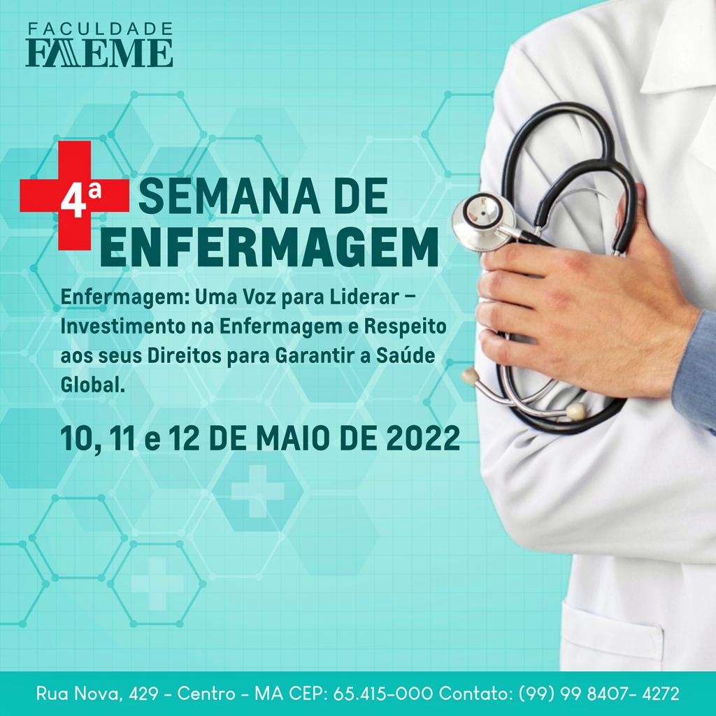 SEMANA DE ENFERMAGEM 2022 FACULDADE FAEME